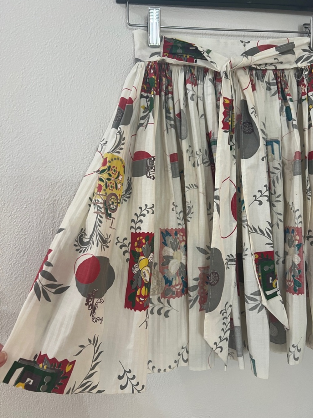 Vintage 50’s handmade full gathered waist apron the pattern is fabulous, decor - Picture 5 of 10